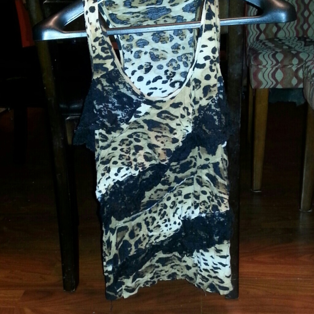 Lace Cheetah Tank