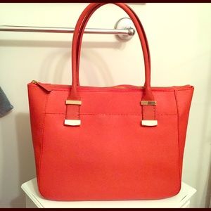 Calvin Klein Burnt Orange Structured Purse