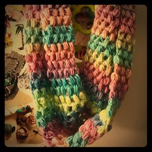 Baby colors on infinite scarf!