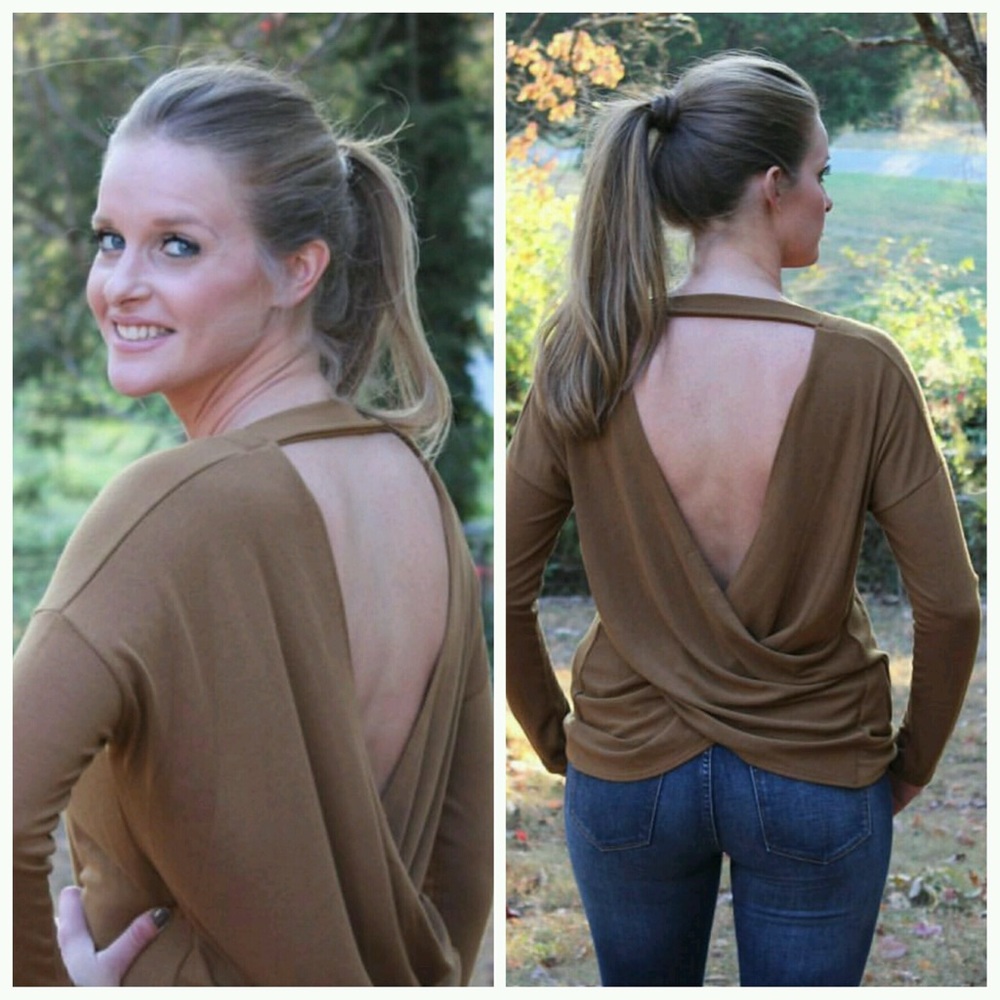 Backless sweater