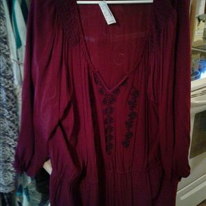Burgundy Tunic, long