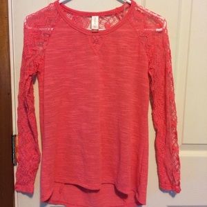 No Boundaries Lace Pink Shirt