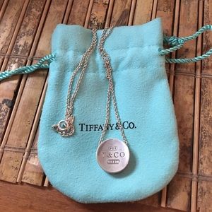 Authentic Tiffany & Co circle pendant necklace