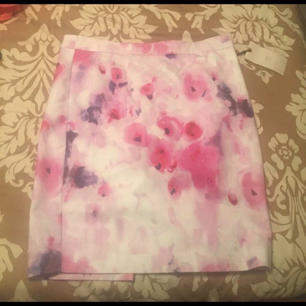 Water color High waisted pencil skirt