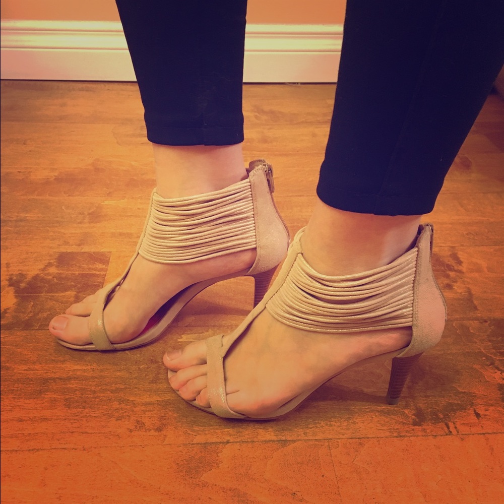 Nude heels sandals, looks really nice