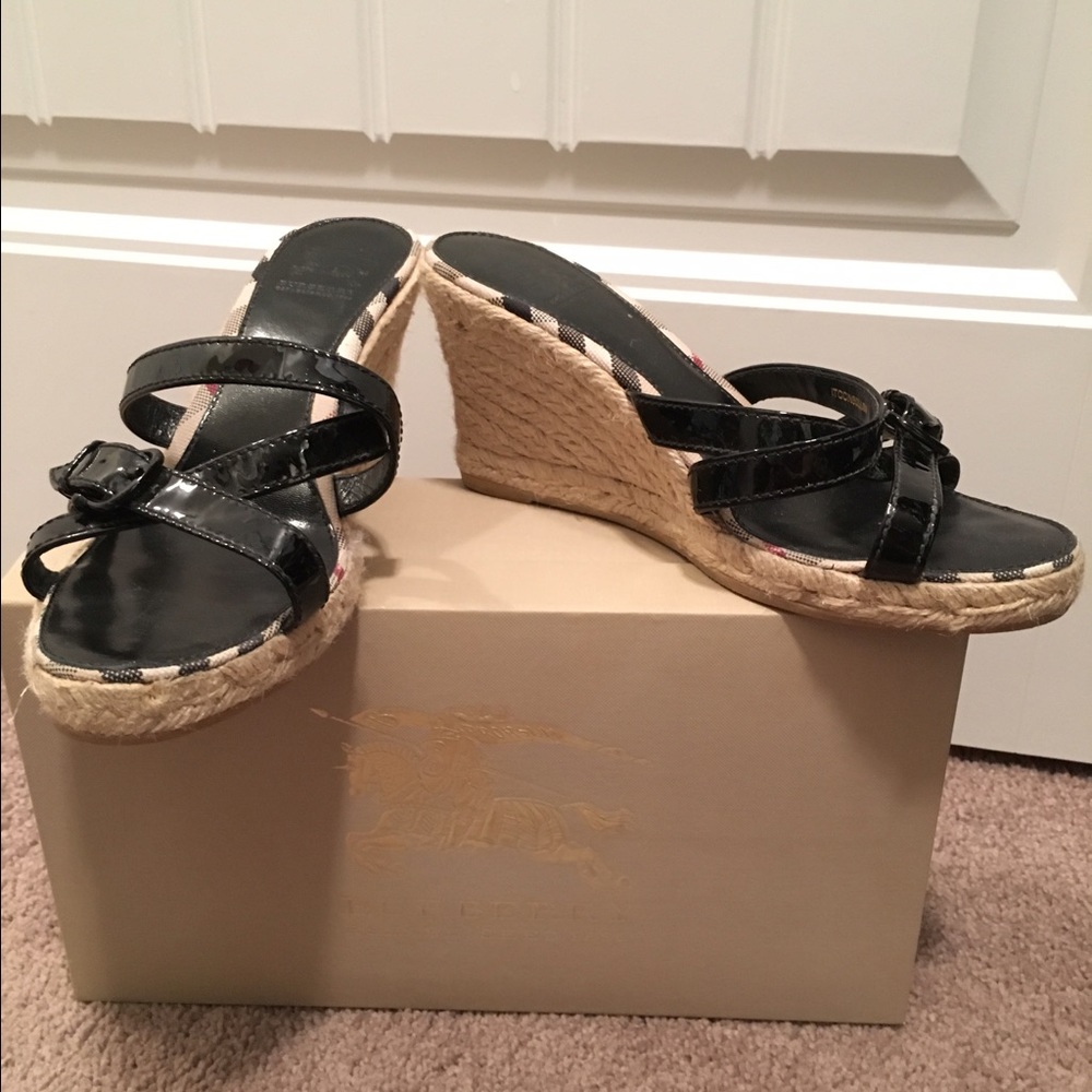 Burberry wedge sandals
