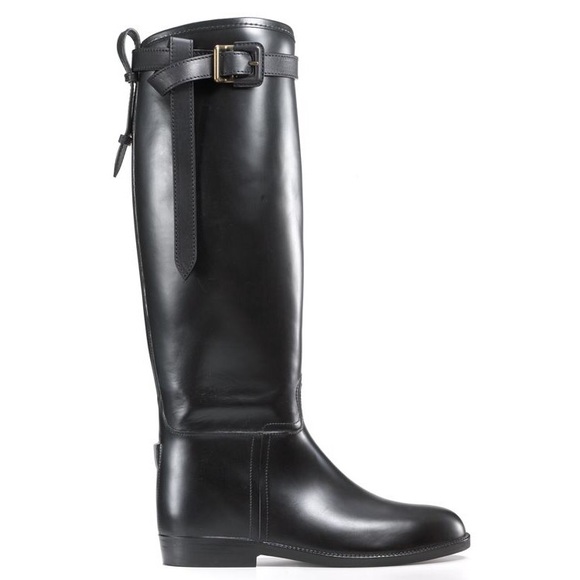 Burberry Flat Riding Rain Boots - Picture 2 of 8