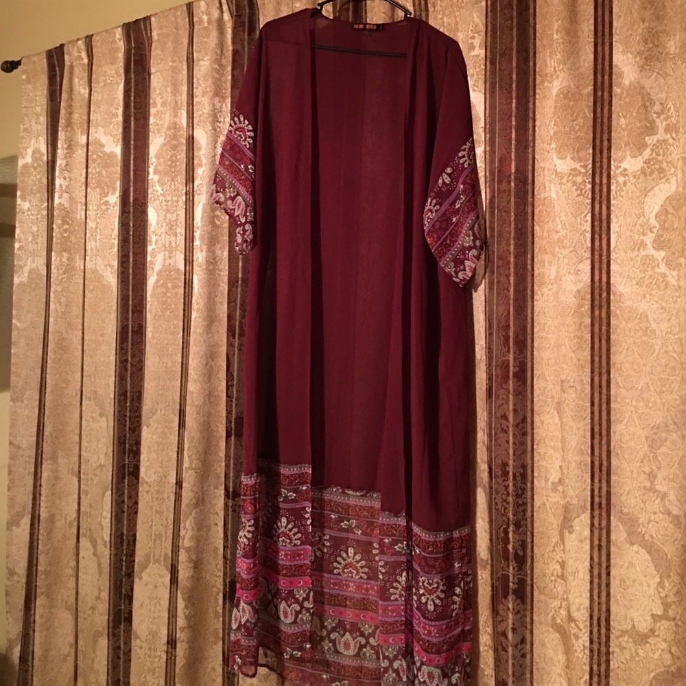 Long sheer cardigan