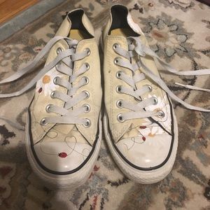 Flower and lady bug converse