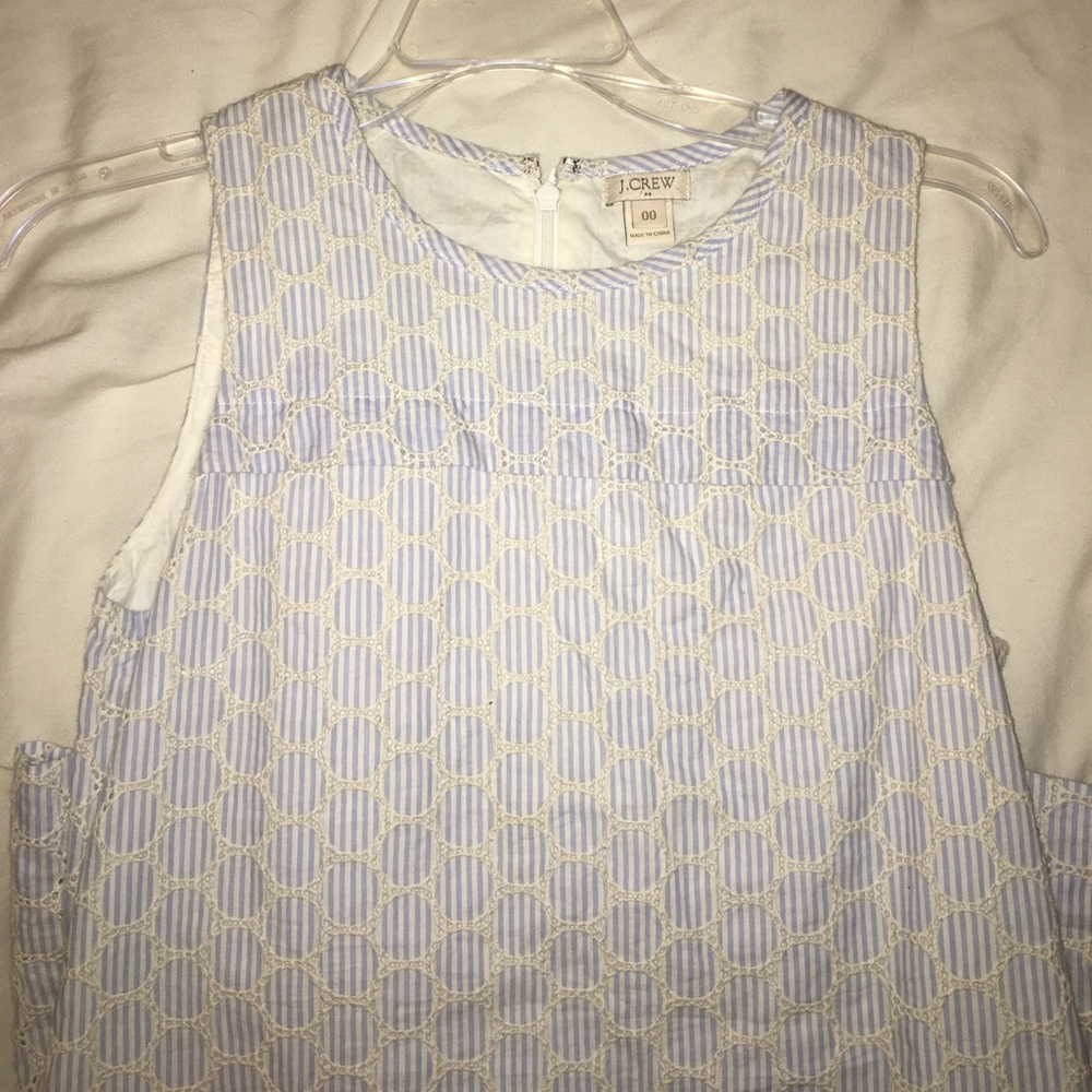 Blue and white J. Crew dress