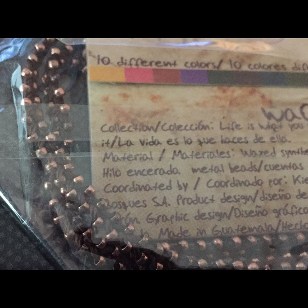 Wakami brown wrap bracelet Life is what you make.. - Picture 3 of 3