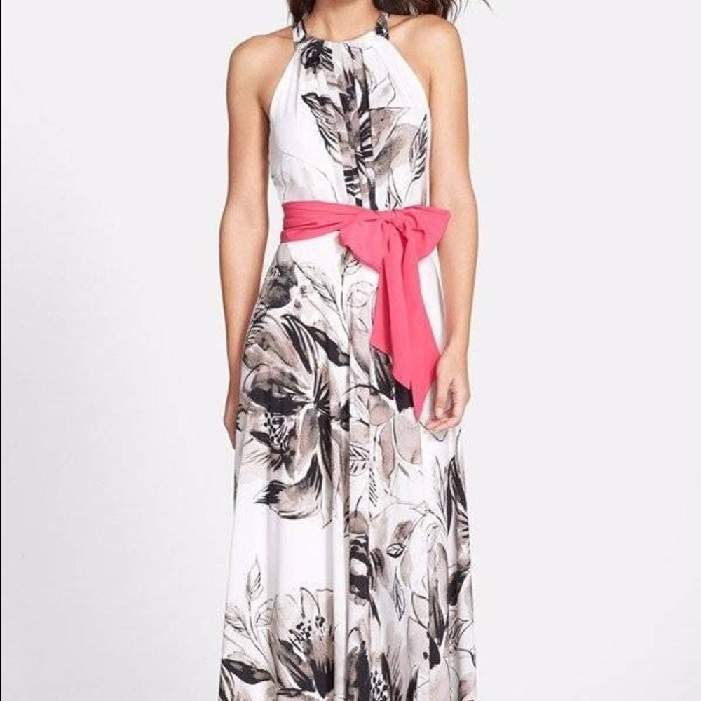 Eliza J Chiffon Floral Maxi Dress