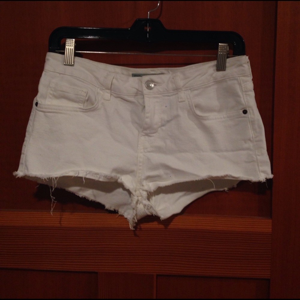 White denim shorts