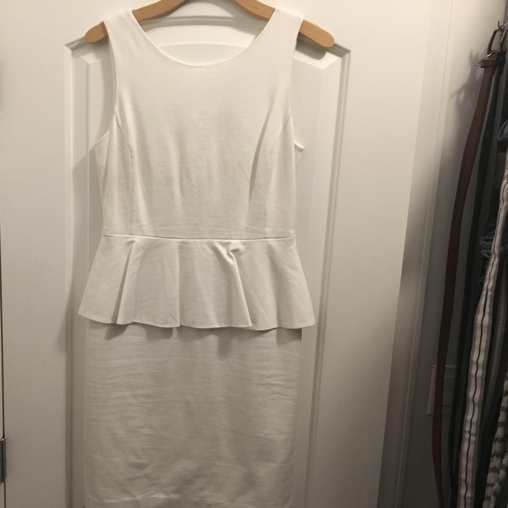 Banana Republic White Peplum Dress