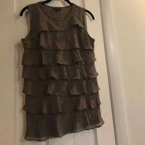 Olive ruffle top