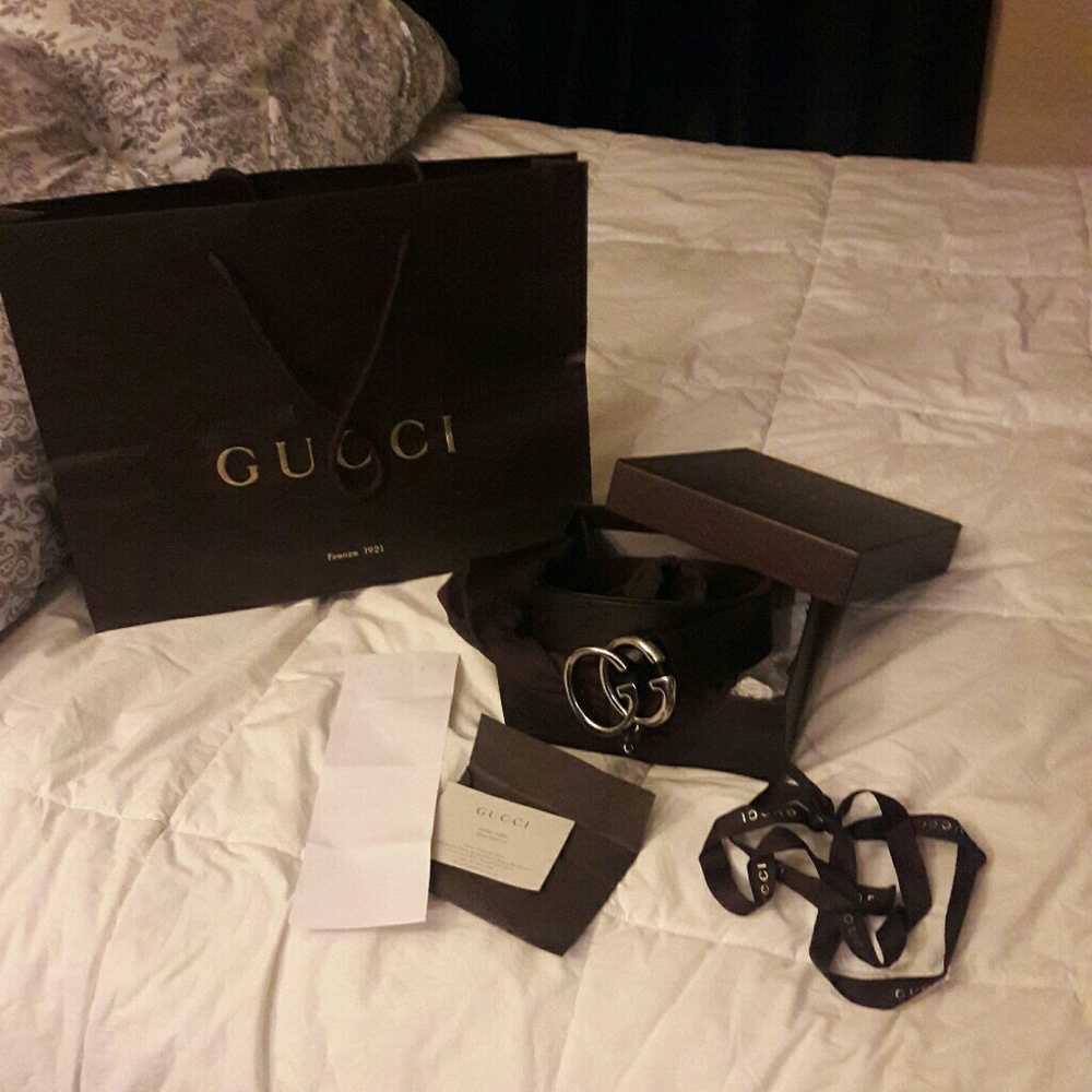 Authentic Gucci brown leather belt
