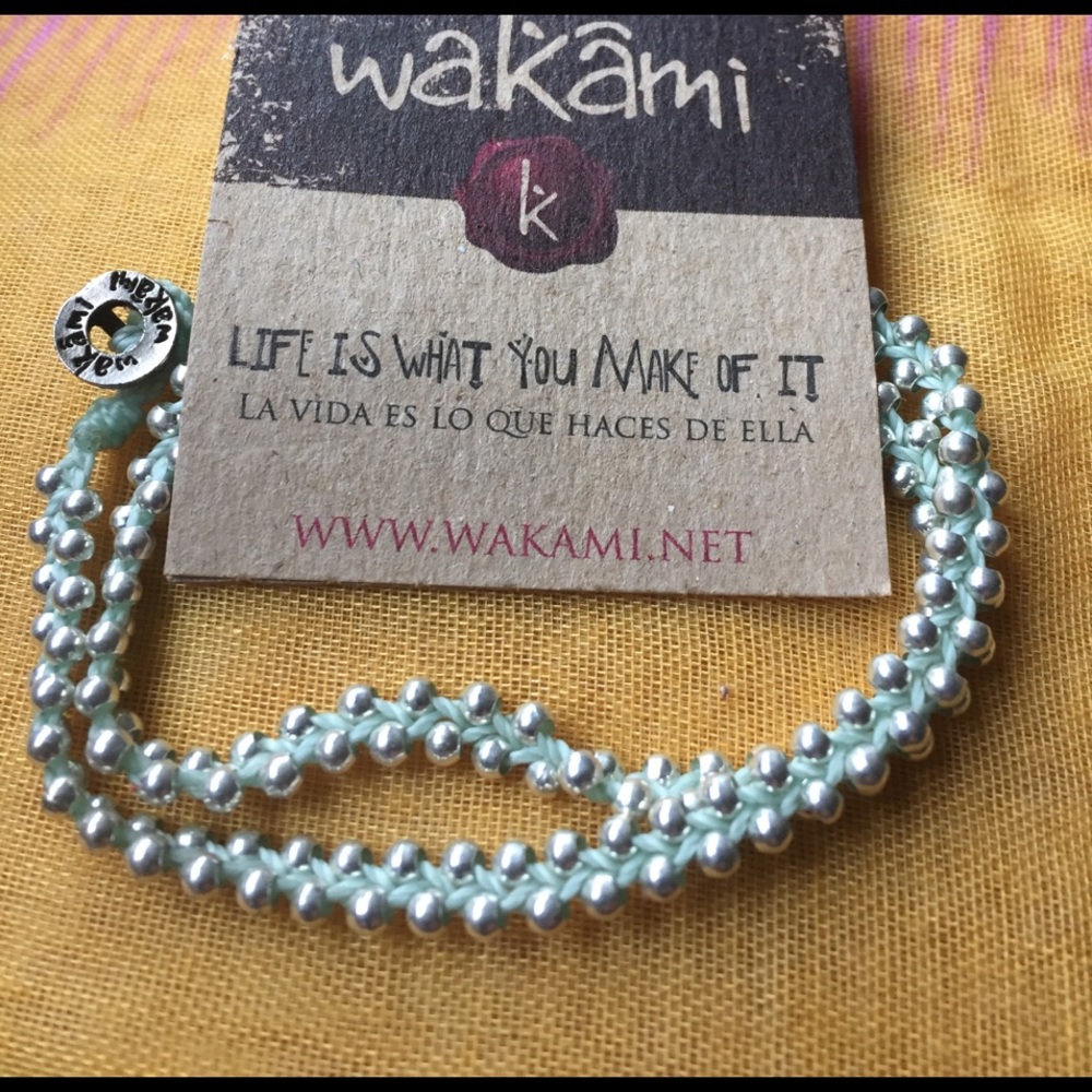 Wakami life is what you make of it double wrap bracelet or choker necklace