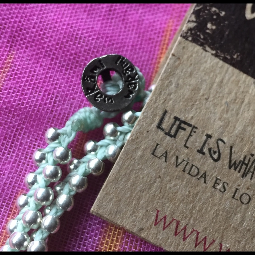 Wakami life is what you make of it double wrap bracelet or choker necklace - Picture 2 of 3