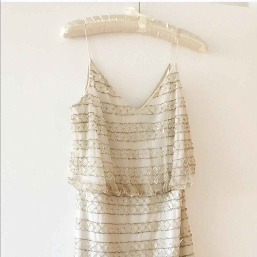 Adrianna papell blouson white dress