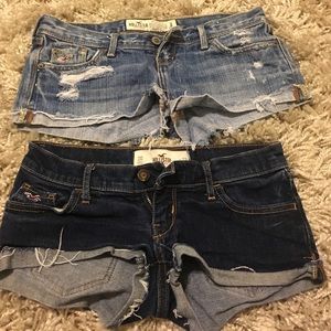 2 pairs of Hollister shorts size 0 and 00