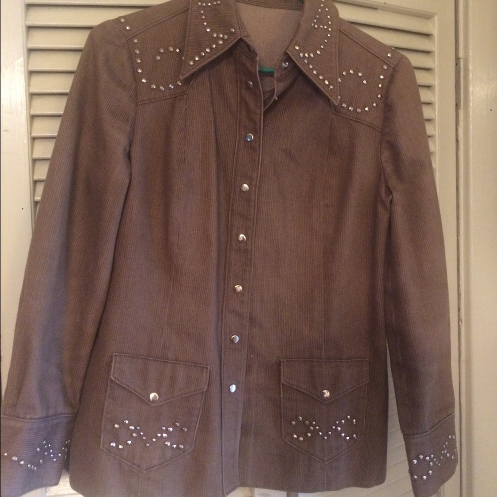 Studded corduroy jacket