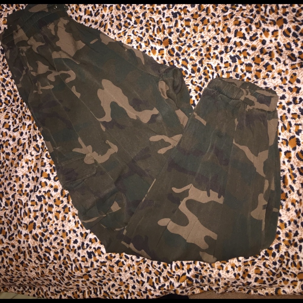 Camo print joggers