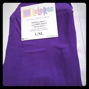 Girl L/XL bright purple Lularoe leggings
