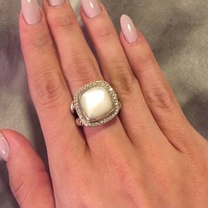 David Yurman Albion ring Mother of pearl & diamond