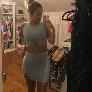 BABY BLUE TWO PIECE!!