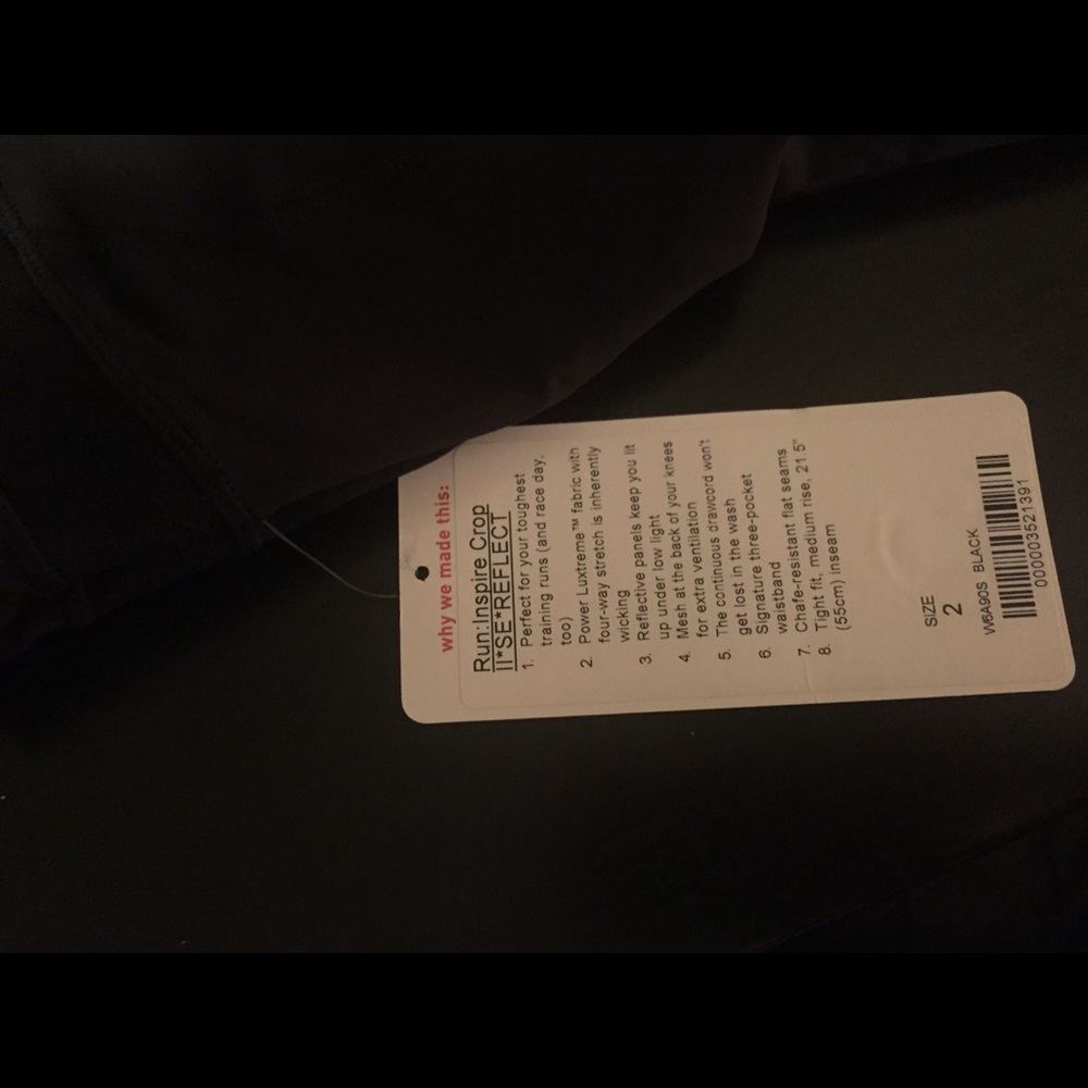 Lulu Lemon Run Inspire Crop leggings