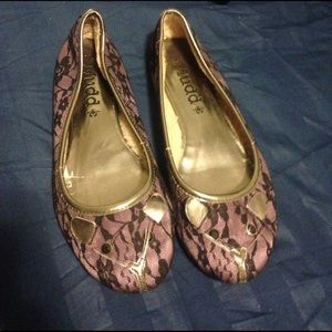 Cute purple mouse flats