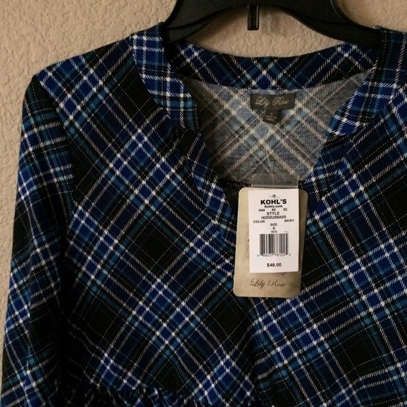 4/$25 π Lily Rose Flowy Tiered Dress 3/4 Sleeve - Picture 3 of 5