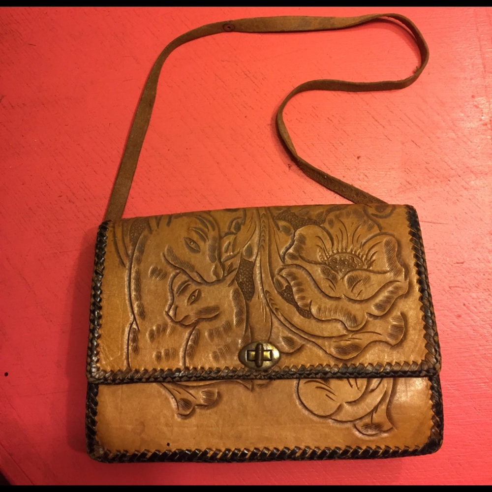 Vintage western leather purse