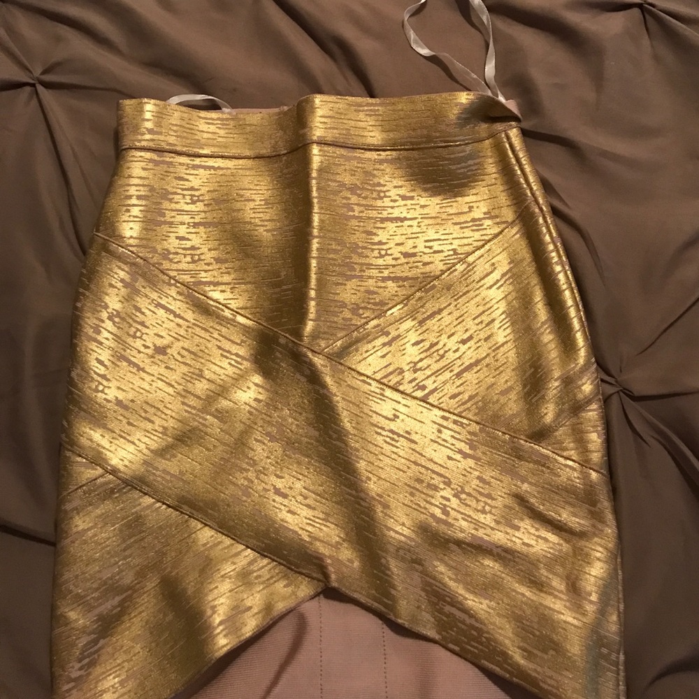 Gold Bandage Skirt