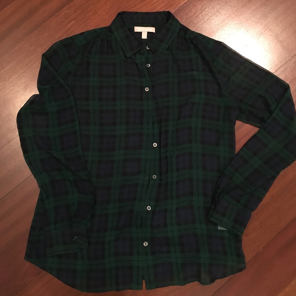 Banana Republic Plaid Blouse