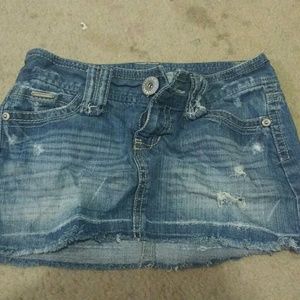 Denim mini skirt