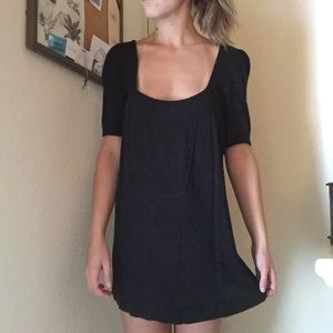 Black shirt dress