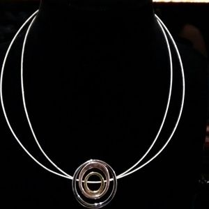 NEW! Triple Multi Color Circle Choker Necklace