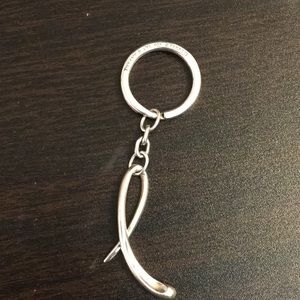 Tiffany and co. L keychain