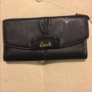 Black leather Coach wallet
