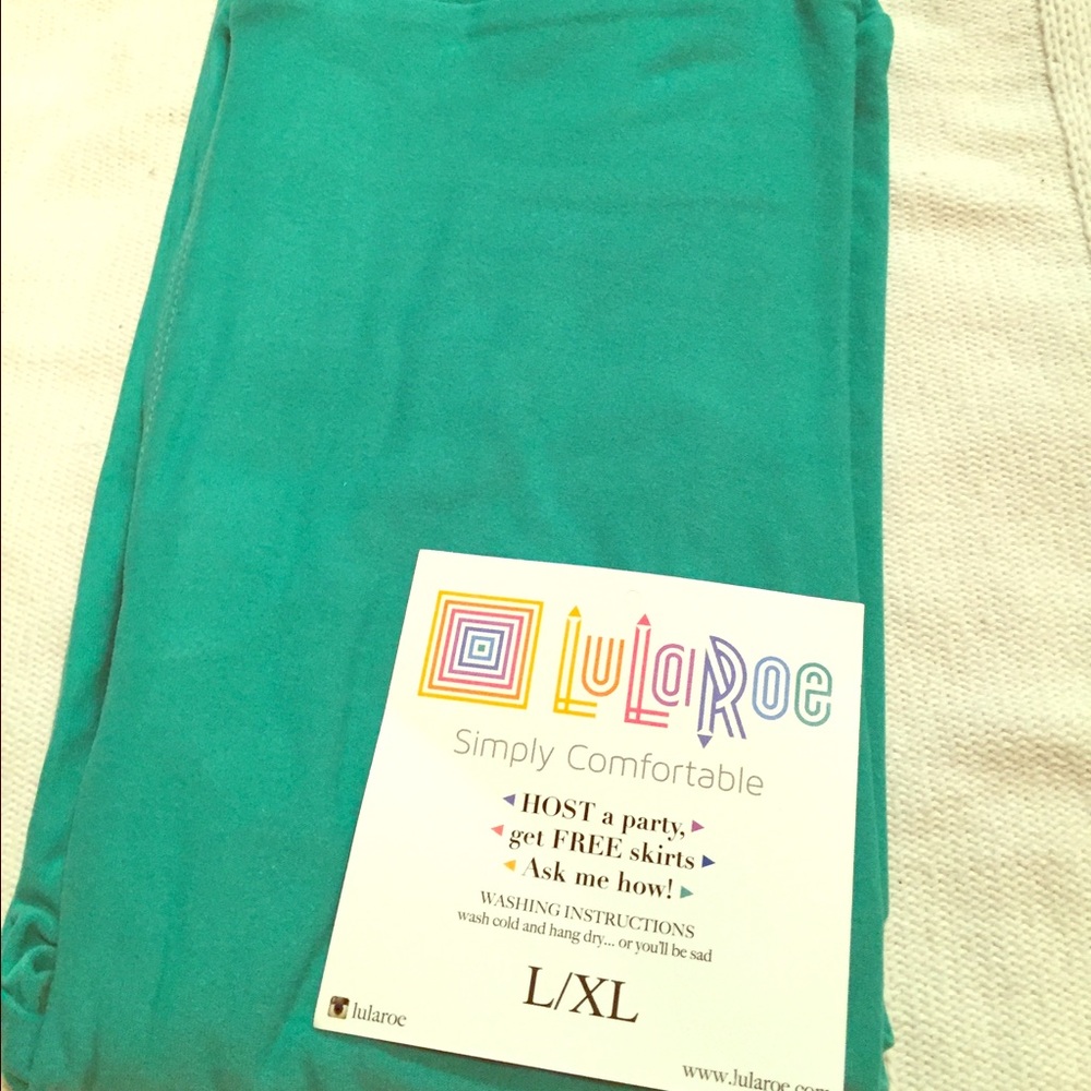 Emerald green LuLaRoe girls leggings