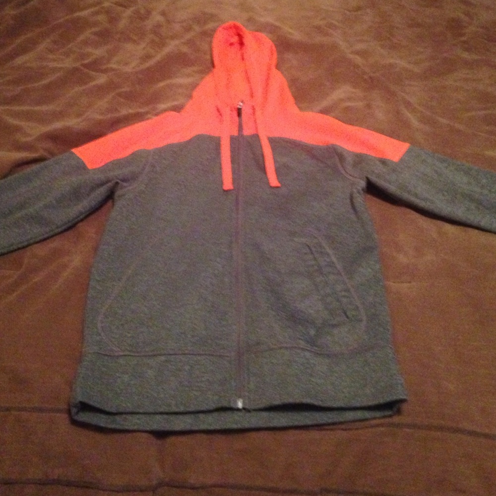Boys grey/orange Champion C9 hoodie