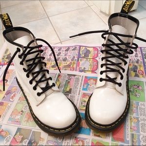 White Glossy Dr. Martens!
