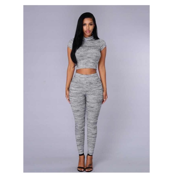Fashion Nova Pants - Fashion Nova Grey 2-Piece