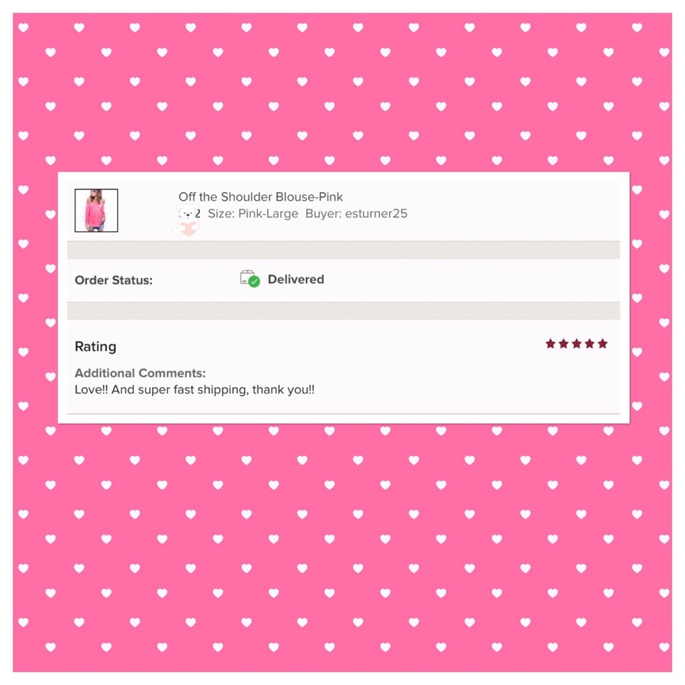 FINAL CLEARANCE‼️Off the Shoulder Blouse-Pink - Picture 3 of 3