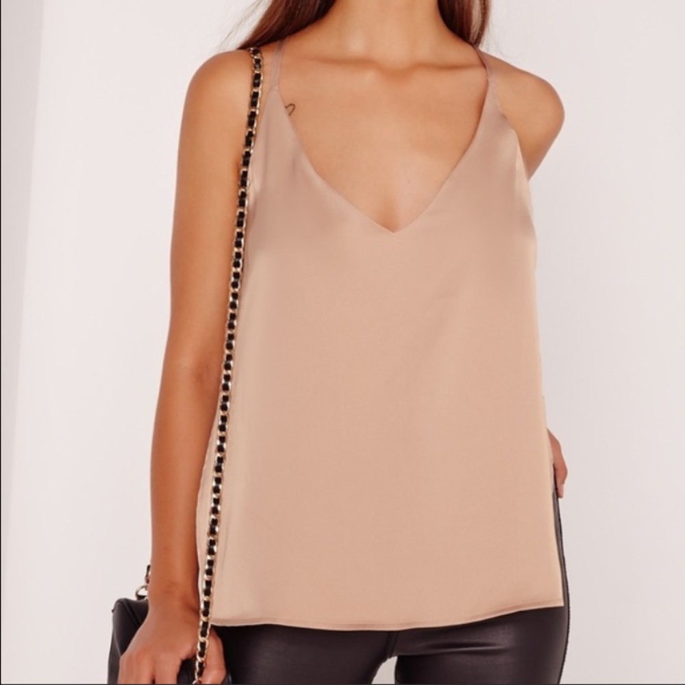 In search of this backless cross back cami nude