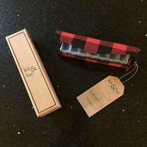 Kit and Luc 7-day pill box plaid fabric case