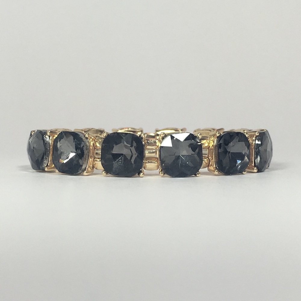 📽Concord Bracelet - Gold with Grey Crystals