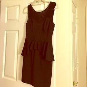 Black peplum date party dress