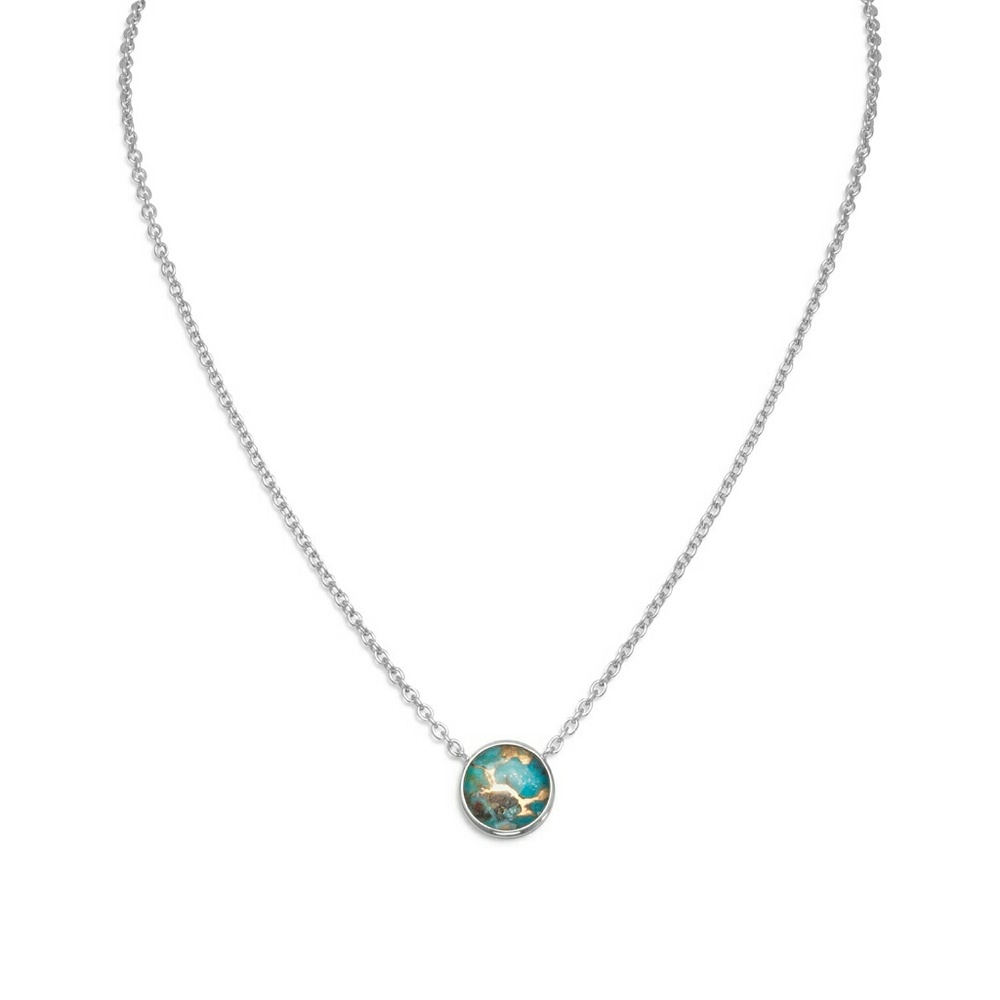 Freeform Quartz over Turquoise Necklace